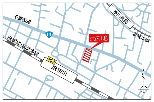 信和不動産(株)が千葉県市川市の「SRビル市川」を売却いたしましたのサブ画像1_売却地　地図