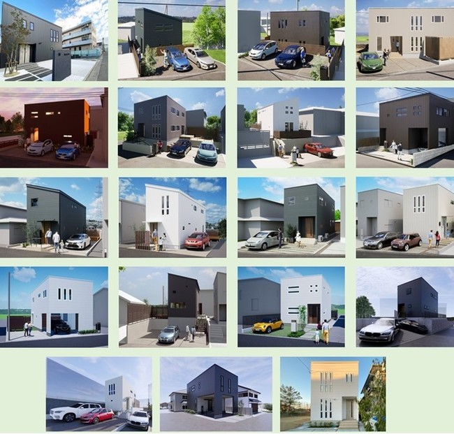 【フリープランのようにつくった建売住宅を仙台市内で一斉販売開始!】のサブ画像2_全て異なるデザインの19棟