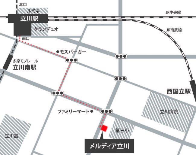 メルディアグループ(株)三栄建築設計　東京都立川市に「メルディア立川」2/1オープンのサブ画像3