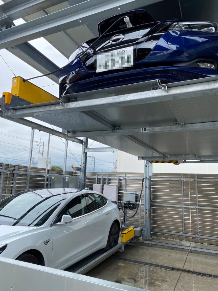 EV充電サービスを手がけるユアスタンド、ニッパツパーキングシステムズ製機械式駐車場の全パレット対応EV充電器を設置開始！のメイン画像