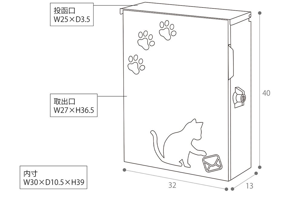 「ヤマソロ」にゃんとも可愛いネコの壁掛けポストが新登場のサブ画像12