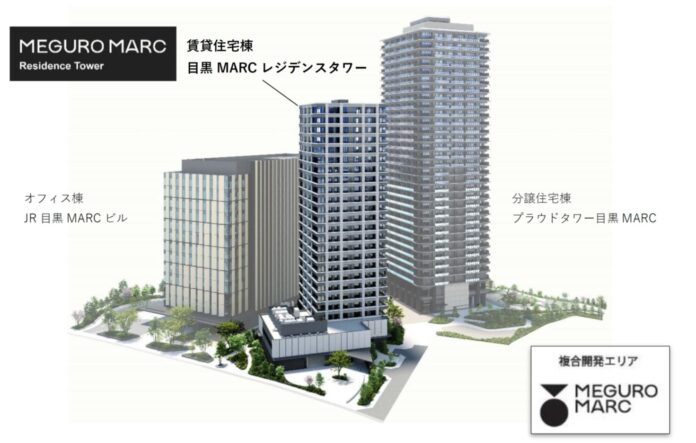 JR東日本グループ初となる高級賃貸住宅「目黒MARCレジデンスタワー」 7月22日に入居者募集開始のメイン画像