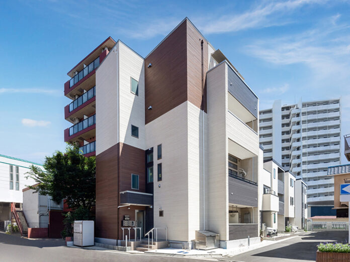 オリジナルＣＬＴ工法による４階建て賃貸住宅が千葉県船橋市に完成のメイン画像