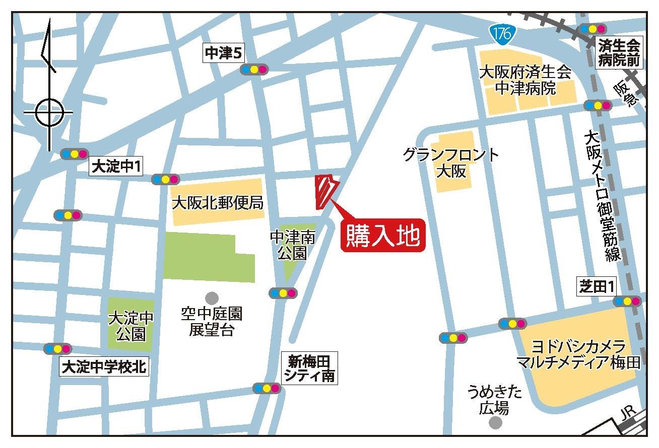 信和不動産(株)が大阪市北区中津に開発用地を取得！のサブ画像2_地図（狭域）