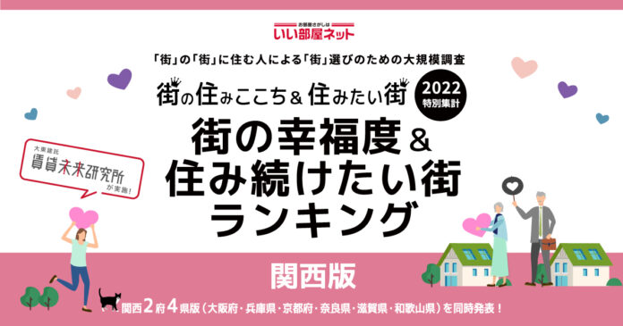 いい部屋ネット「街の幸福度 ＆ 住み続けたい街ランキング２０２２＜奈良県版＞」（街の住みここちランキング特別集計）発表のメイン画像