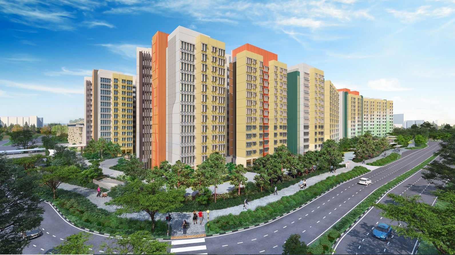 シンガポール住宅開発局（HDB）向けにエレベータ300台を一括受注のサブ画像1_HDBの住宅イメージ