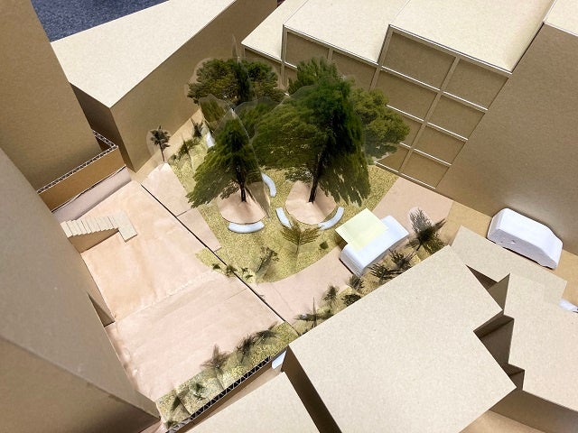 ５階建て新築賃貸マンション「Circle Garden Kamata」入居者募集開始のサブ画像3_中庭の模型