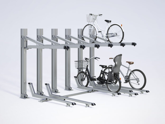 〈集合住宅の駐輪スペースが有効に使える〉上下に垂直移動する自転車ラックVR-A5を新発売のメイン画像