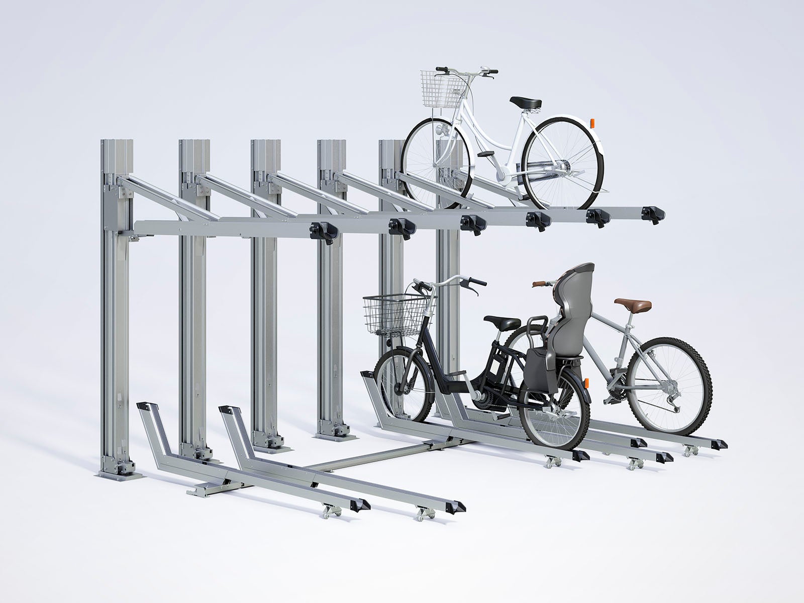 〈集合住宅の駐輪スペースが有効に使える〉上下に垂直移動する自転車ラックVR-A5を新発売のサブ画像1