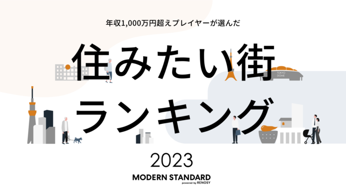 年収1,000万超えプレイヤーが選んだ「住みたい街ランキング2023 by Modern Standard」を発表！のメイン画像