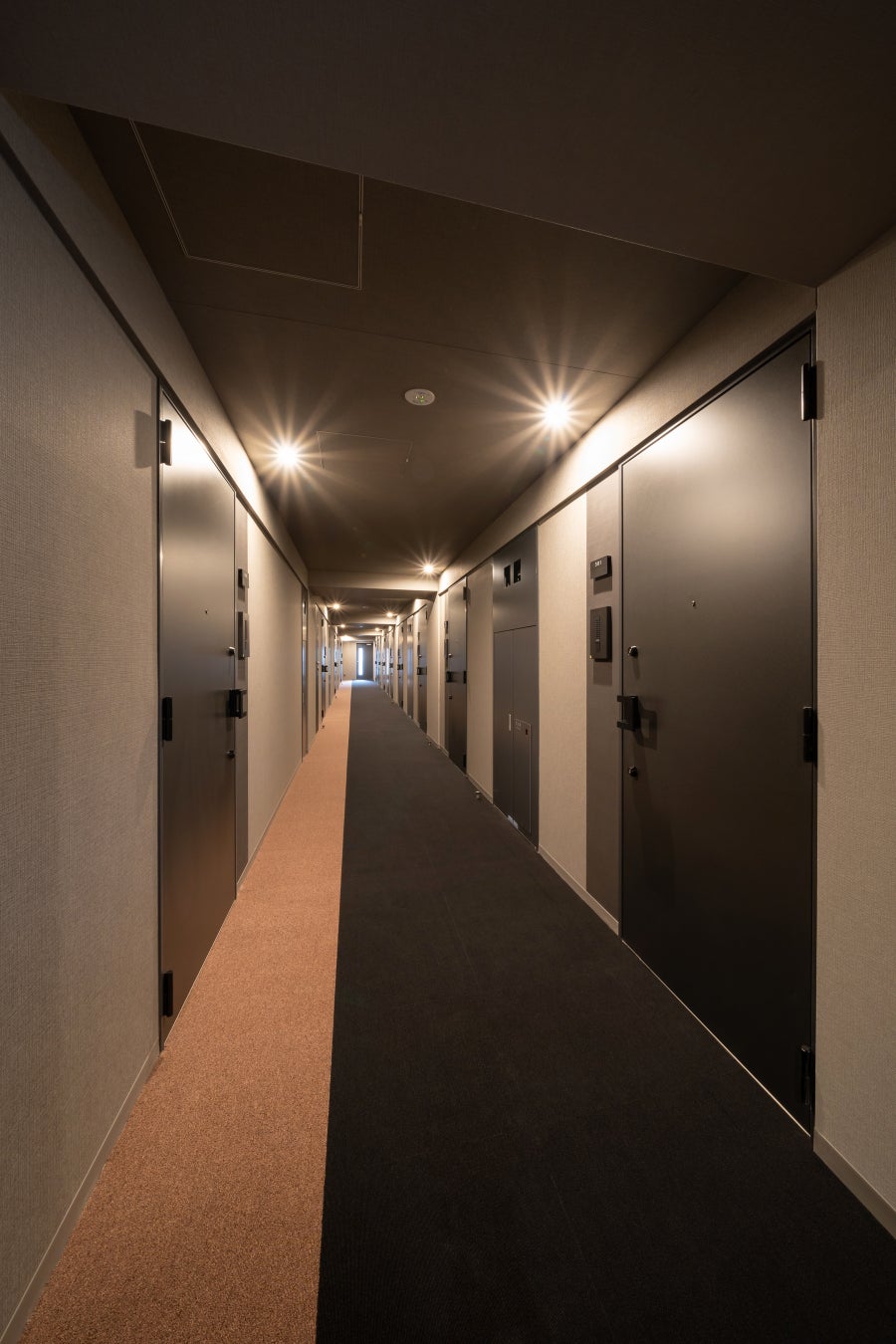 半個室ブースを設けたビジネスラウンジを設置　賃貸レジデンス「ルフォンプログレ中野坂上」竣工～地域・自然と調和する空間を提供～のサブ画像6_内廊下