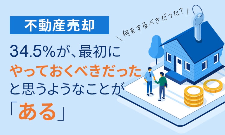 【不動産売却】34.5％が、最初にやっておくべきだったと思うようなことが「ある」 何をするべきだった？のサブ画像1