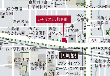 「シャリエ京都円町」モデルルーム事前案内会開催のお知らせのサブ画像2_現地案内図