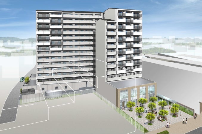 大阪府住宅供給公社　2023年度の事業計画を策定のサブ画像3_枚方団地建替案（イメージ）