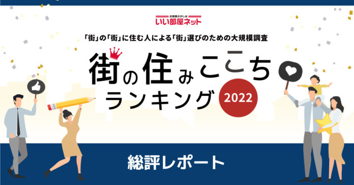 いい部屋ネット 街の住みここちランキング２０２２　全国自治体別の居住者評価データ（データ集）をＷＥＢサイトで公開のメイン画像