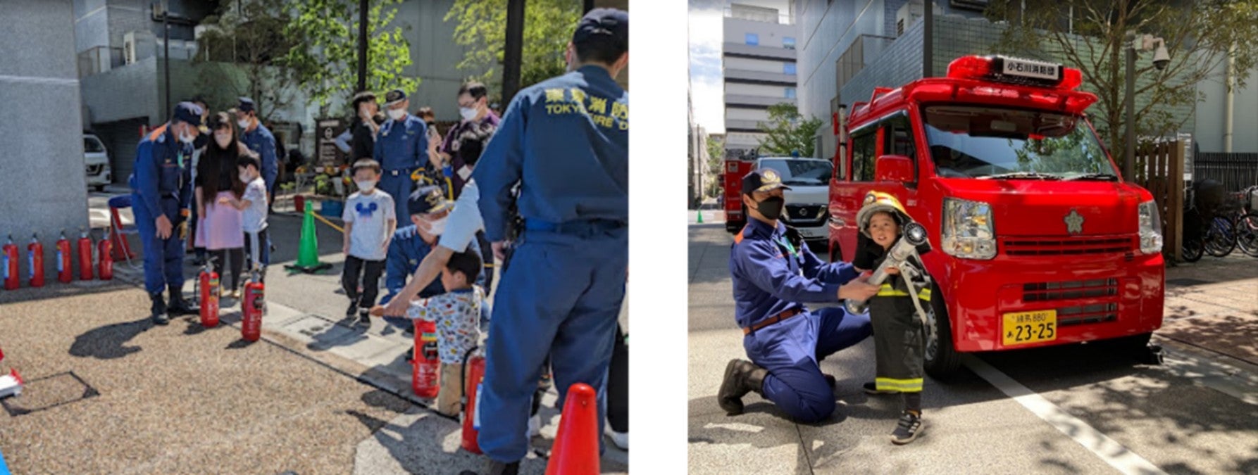 パークコート文京小石川ザタワー防災イベント開催のサブ画像3_消火器の使い方を学んだ実習訓練