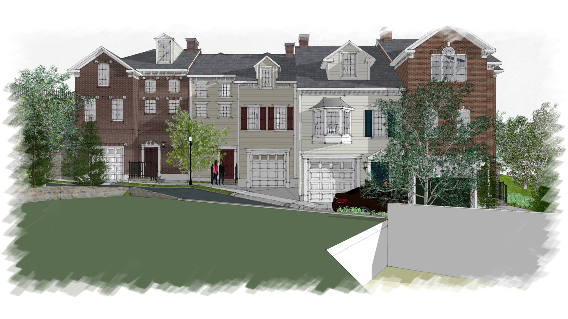 欧米型住宅地開発による新たなライフスタイルを展開のサブ画像4_田園調布「3C」の街並み