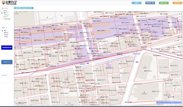 【株式会社スリーオン】は、東京都23区の筆界地図サービス「土地マップTokyo23区」を期間限定で公開します。のメイン画像