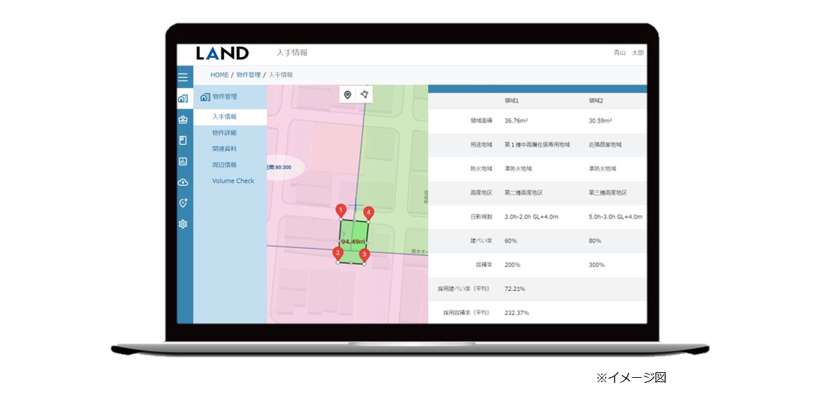 ZISEDAIが提供する土地仕入管理サービス「TASUKI TECH LAND」が機能拡張のサブ画像1