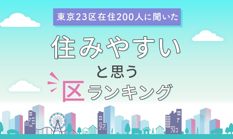 【東京23区在住200人に聞いた】住みやすいと思う区ランキング！のサブ画像1