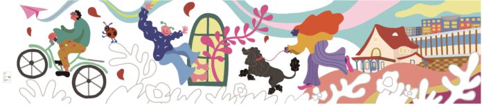 国立駅南口駅前の仮囲いを活用し2024年春に向け、移りゆくまちの未来を表現しますのメイン画像