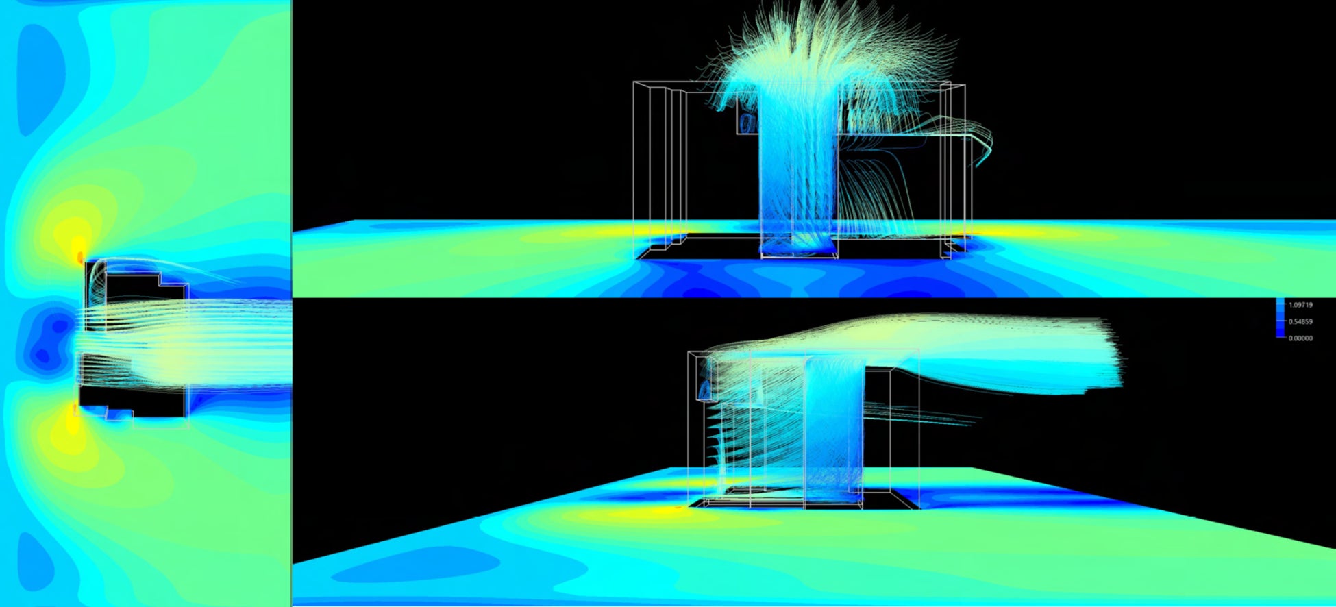 明豊エンタープライズ、早稲田大学高口研究室と建物の外壁汚れに関する共同研究を発表のサブ画像2_国土交通省3次元数値地形図を用いた風による影響シミュレーション