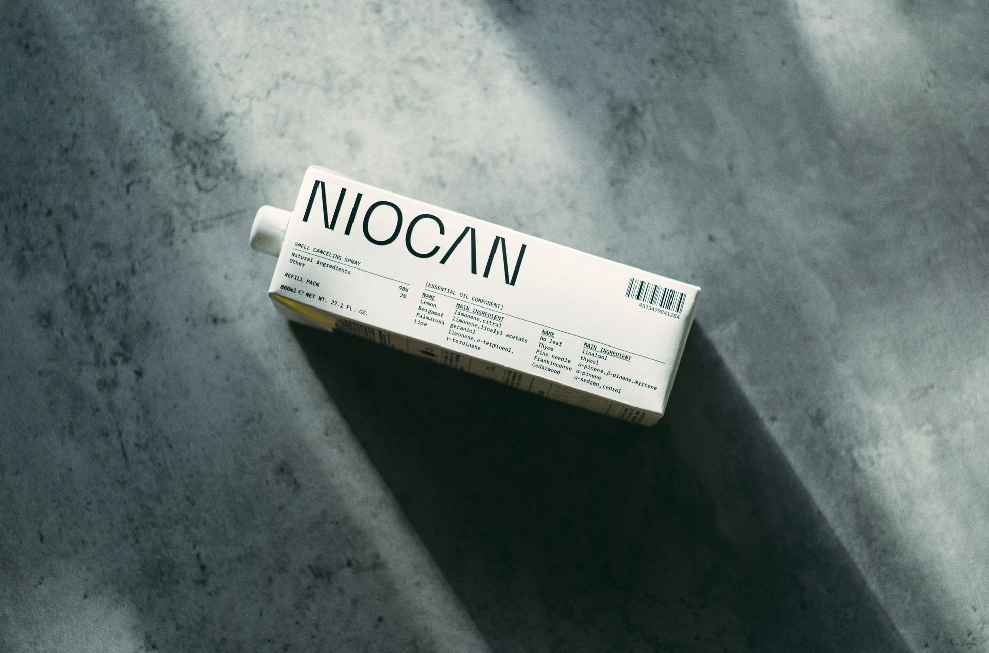 第一工業製薬の消臭・除菌スプレー「NIOCAN」詰め替え用の紙パックを新発売！のサブ画像1_環境に配慮した紙製の詰め替えパック(800ml入)