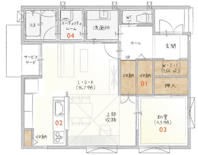 アイフルホーム大阪大東店が大阪府大東市に新モデルハウスグランドオープンのサブ画像2_1階平面図