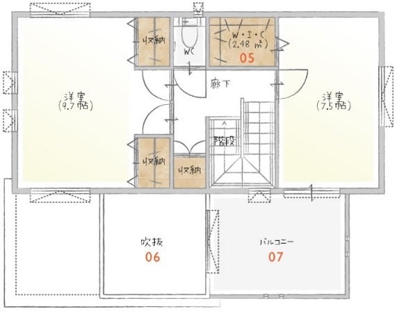 アイフルホーム大阪大東店が大阪府大東市に新モデルハウスグランドオープンのサブ画像3_2階平面図