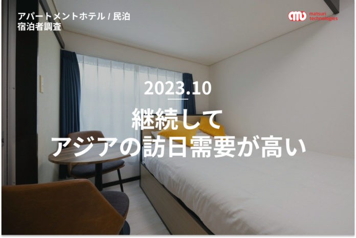 【アパートメントホテル / 民泊の宿泊者属性調査結果（10月）】継続してアジアの訪日需要が高いのメイン画像