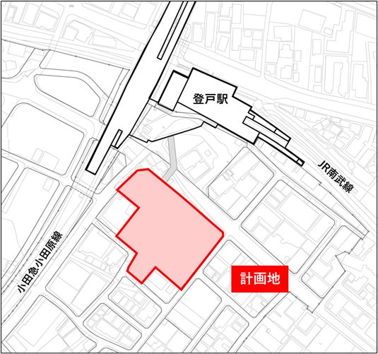 「（仮称）登戸駅前地区第一種市街地再開発事業」都市計画決定のお知らせのサブ画像2_〈位置図〉