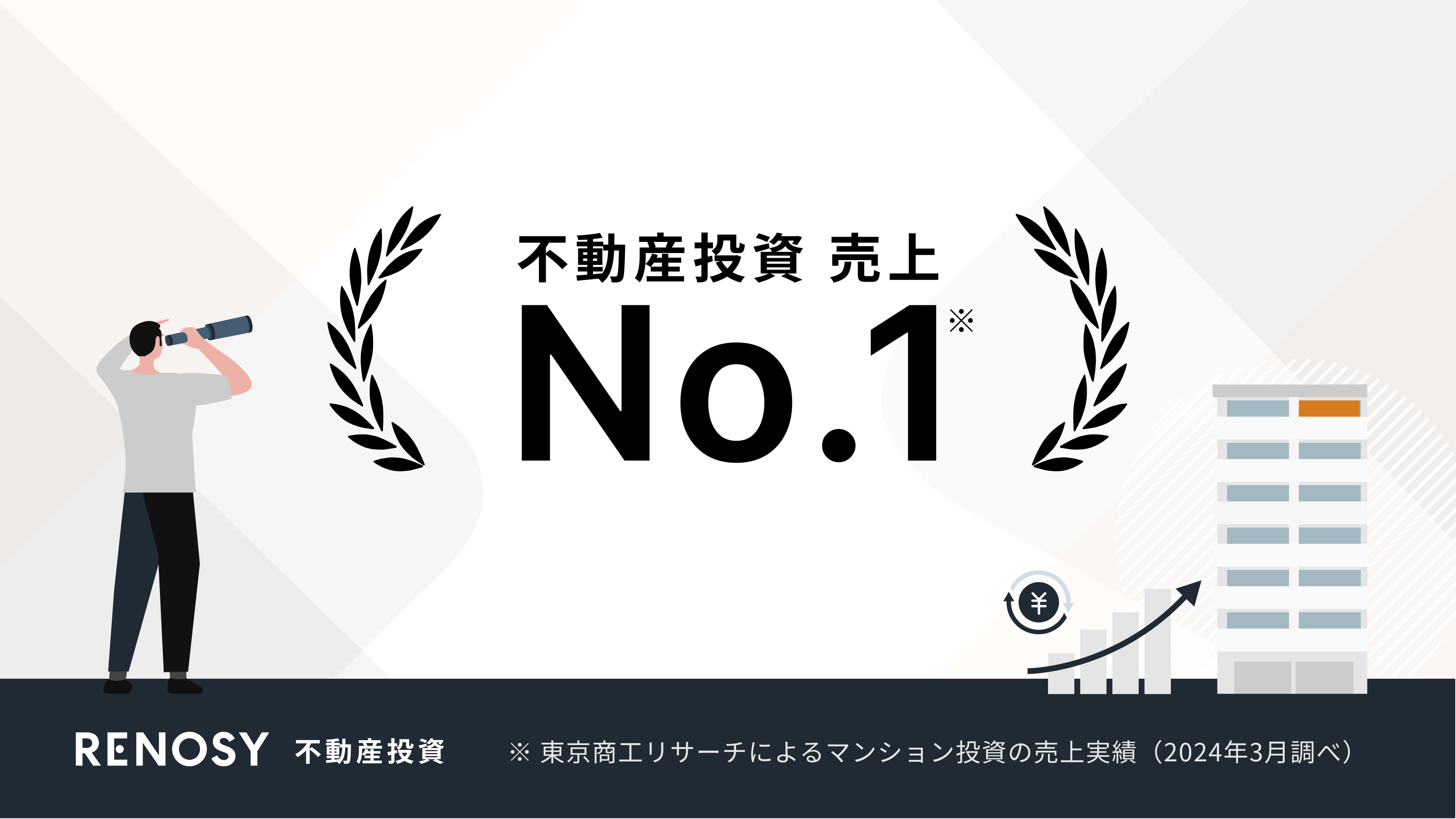 ネット不動産投資のRENOSY、マンション投資の売上高・マッチング件数で全国No.1を獲得のサブ画像1