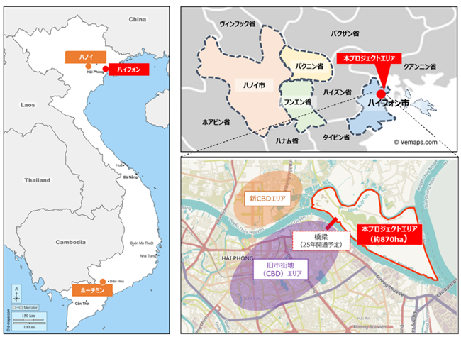 ベトナム最大手不動産デベロッパー ビンホームズによる、ハイフォン特別市での最大タウンシップ開発「Vu Yenプロジェクト（Royal Island）」に参画のサブ画像5_プロジェクト地図