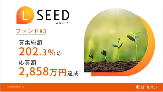 不動産クラウドファンディングLSEED＃3　募集総額202.3％の2,858万円応募　～応募開始2分で100％達成～のメイン画像