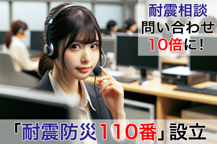 耐震相談問い合わせ10倍！9/1防災の日に向け災害弱者も救う「耐震防災110番」窓口設立、個別相談受付開始のメイン画像