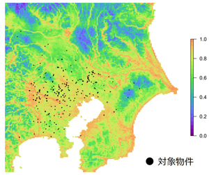 在来種を採用した緑化活動による都市の生物多様性保全効果が未実施時の3倍であることを確認（ニュースレター）のサブ画像2_【生物多様性保全優先度地図】