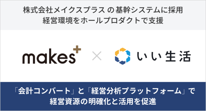 いい生活、メイクスプラスの基幹システムに採用　経営環境をホールプロダクトで支援のメイン画像