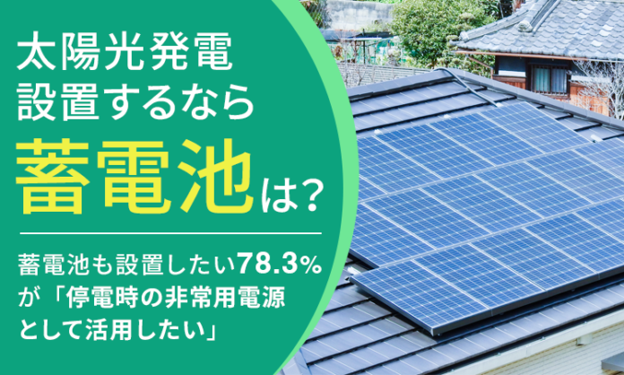 【太陽光発電設置するなら蓄電池は？】蓄電池も設置したい78.3％が「停電時の非常用電源として活用したい」のメイン画像