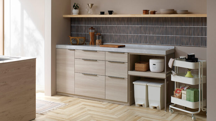 キッチン収納を自分好みにカスタマイズ！組み合わせて作るカウンター型食器棚「LCシリーズ」発売【株式会社パモウナ】のメイン画像