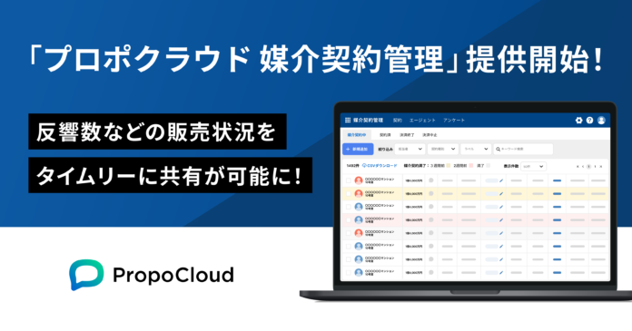 「プロポクラウド 媒介契約管理」を提供開始！のメイン画像