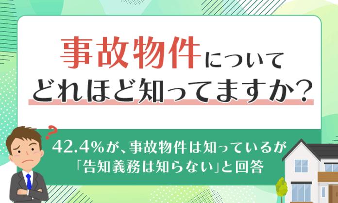 【事故物件についてどれほど知ってますか？】42.4％が、事故物件は知っているが「告知義務は知らない」と回答のメイン画像