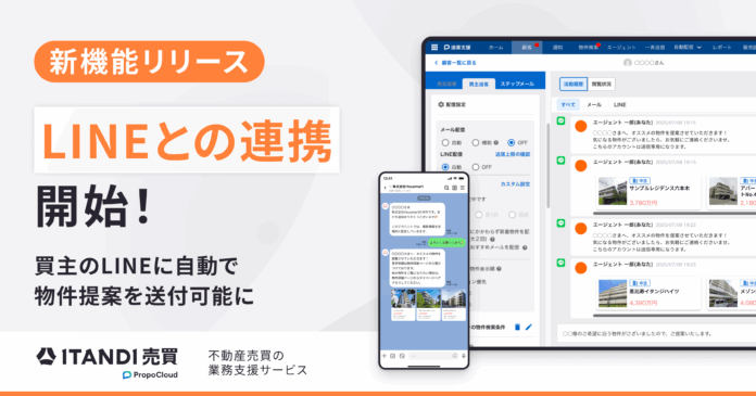「ITANDI 売買 PropoCloud」、LINEとの連携を開始のメイン画像
