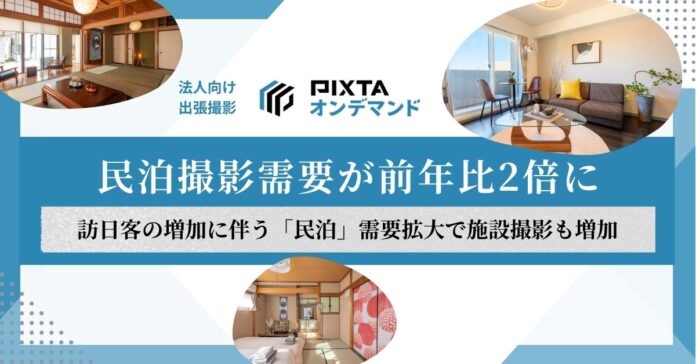 民泊需要拡大を背景に、民泊施設の撮影依頼が前年比207％のメイン画像