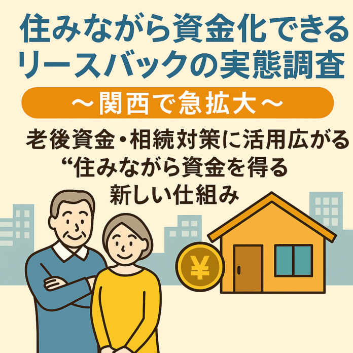 「50代・60代が注目！“住みながら資金化”できるリースバックの実態調査〜関西で急拡大〜」のメイン画像