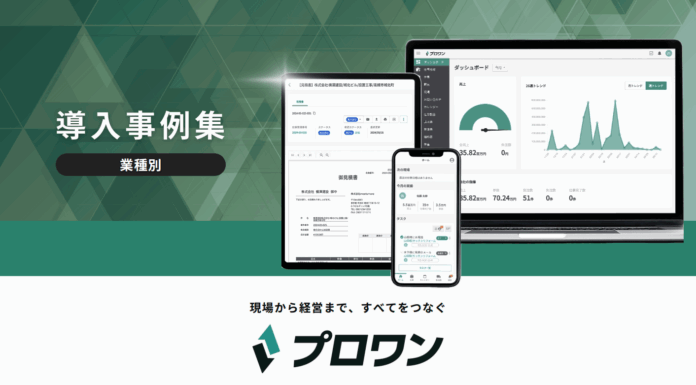 『プロワン』、業界別導入事例集を公開――営業・現場・経営をつなぐDXで生産性向上を実現のメイン画像