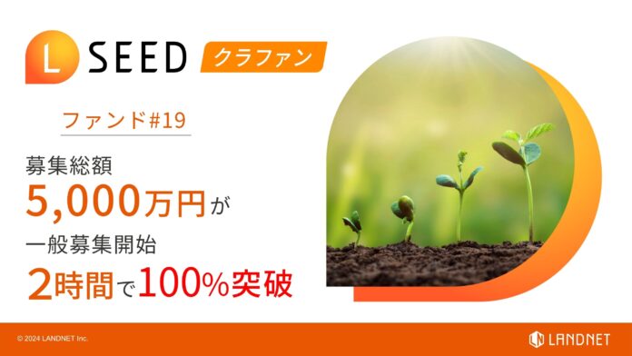 「不動産クラウドファンディング LSEED#19」募集総額 5,000万 一般募集開始わずか２時間で100%達成！のメイン画像