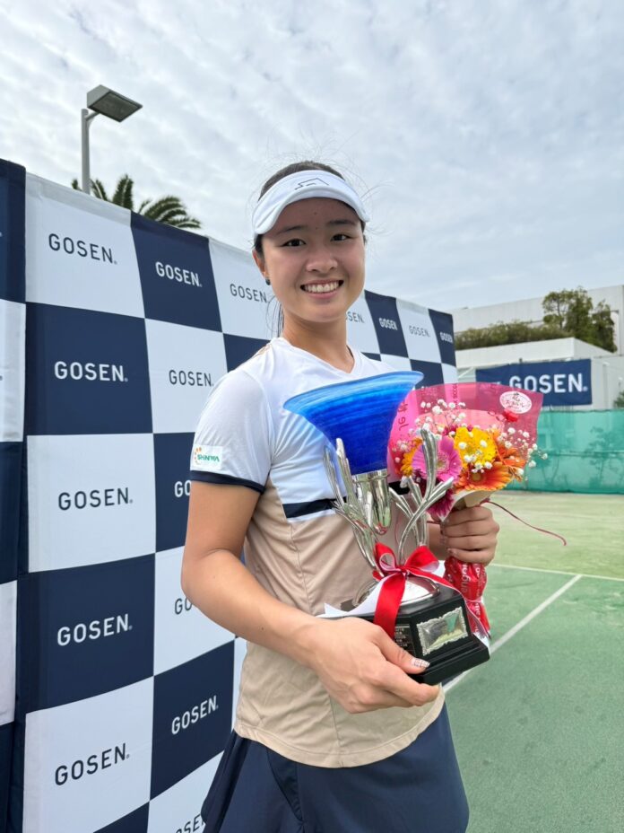 プロテニスプレイヤー齋藤咲良選手 ″国内で開催されたＩＴＦ（国際テニス連盟）ワールドテニスツアーＷ35　「ＧＯＳＥＮＣＵＰ牧之原国際レディースオープンテニストーナメント」″見事単複2冠達成！のメイン画像