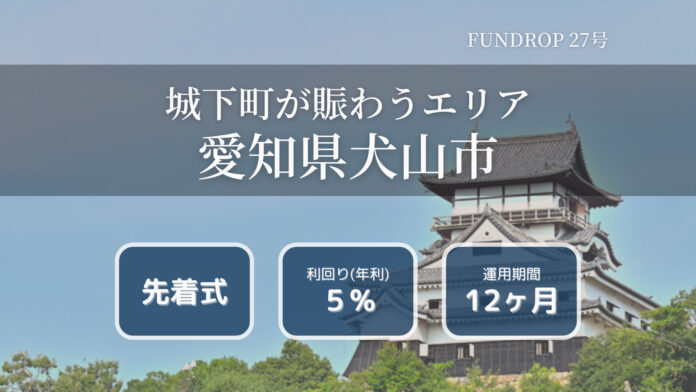 FUNDROP 27号ファンドの運用期間が終了、償還および当初想定利回り5%の分配を完了のメイン画像