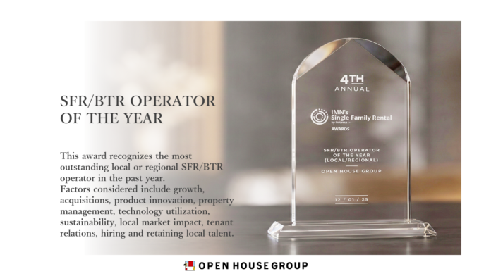 米国不動産業界最大級の権威ある賞「IMN SFR Awards」にてSFR/BTR オペレーター部門のアワードを獲得のメイン画像