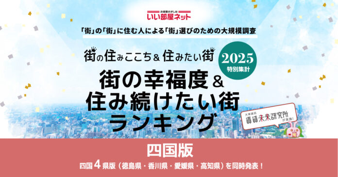 いい部屋ネット　街の幸福度＆住み続けたい街ランキング2025＜香川県版＞のメイン画像